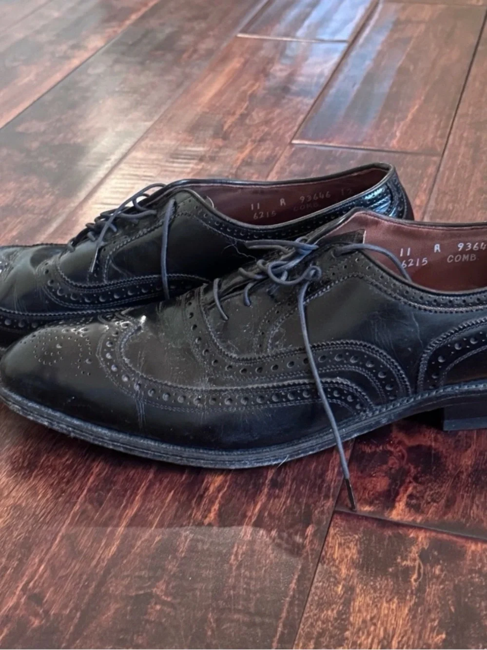 ALLEN EDMONDS McAllister Wingtip Oxford Dress Shoe Sz 11A